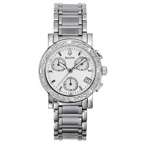 Relógio Bulova Diamond Cronógrafo Analógico Feminino Wb30588q