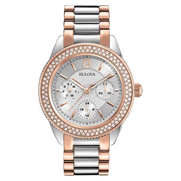 Relógio Bulova Feminino Cristal Swarovski 98N100