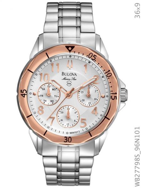 Relógio Bulova Feminino Prata e Rosé Wb27798s