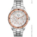 Relógio Bulova Feminino Prata e Rosé Wb27798s