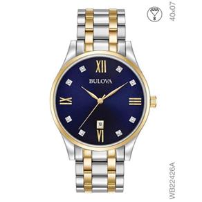 Relógio Bulova Feminino Ref: Wb22426a Slim Diamante