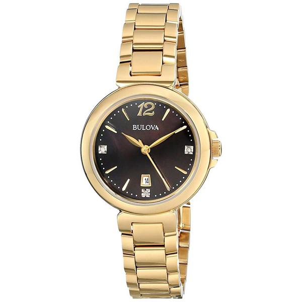 Relógio Bulova Feminino Ref: Wb27903r Diamante Dourado - Bulova