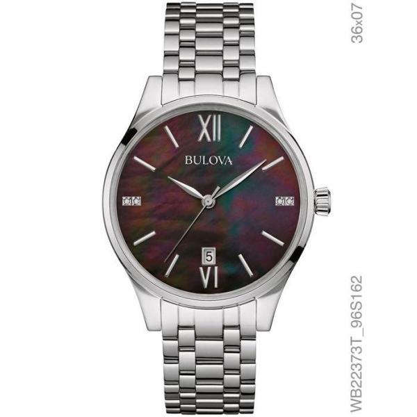 Relógio Bulova Feminino Ref: Wb22373t Slim Diamante