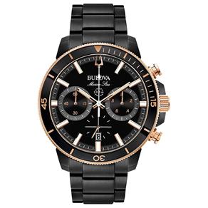 Relógio Bulova Marine Star Chronograph Aço Preto 98B302