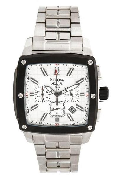 Relógio Bulova Marine Star WB30882Q Prata Masculino Original