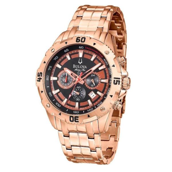 Relógio Bulova Marine Star WB31738U Rosé Masculino Original