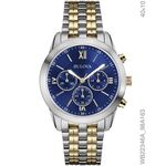 Relógio Bulova Masculino Bicolor Fundo Azul Wb22346a