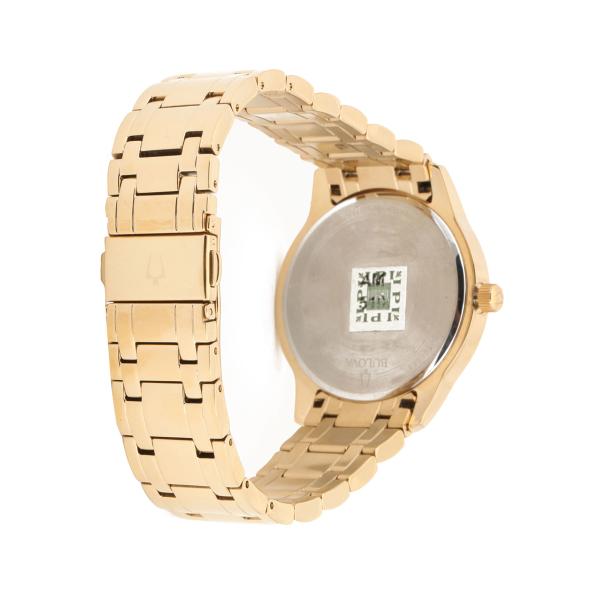 Relógio Bulova Masculino Dourado Fundo Preto Wb22444u