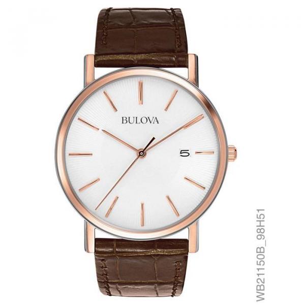 Relógio Bulova Masculino Ref: Wb21150b Slim Rosê