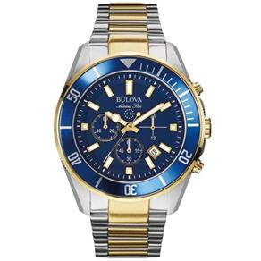 Relógio Bulova Masculino Ref: Wb31774f Marine Star Bicolor