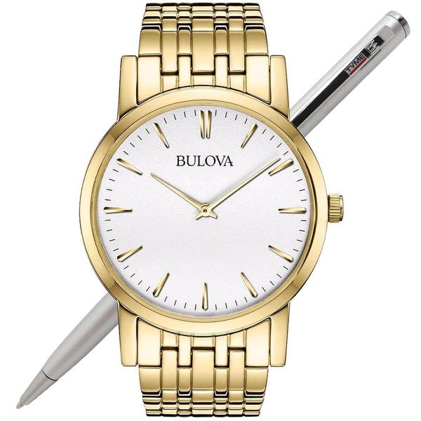 Relógio Bulova Masculino Slim Dourado WB21669H / 97A102