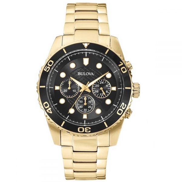 Relógio Bulova Masculino Wb31989u Dourado Preto Analógico