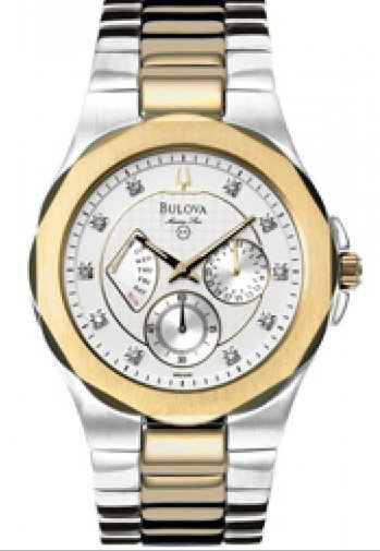 Relógio Bulova Unissex Cronógrafo Multifunção Misto Diamond Wb21347s