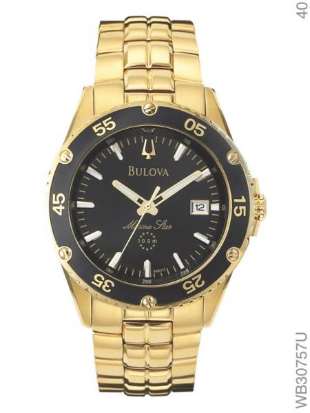 Relógio Bulova Unissex Dourado e Preto Wb30757u