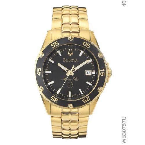 Relógio Bulova Unissex Dourado e Preto Wb30757u