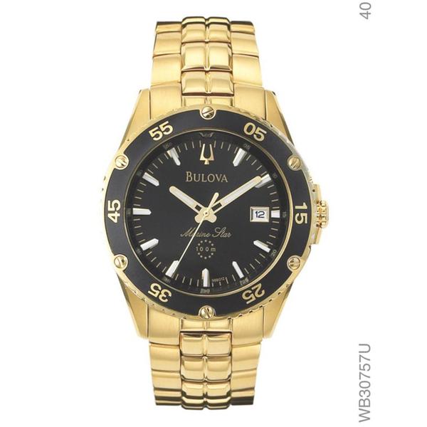 Relógio Bulova Unissex Dourado e Preto Wb30757u