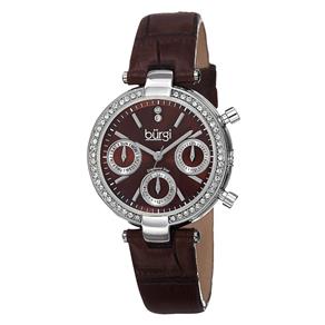 Relogio Burgi Bur129Br Diamond Swiss Multifunções + Couro