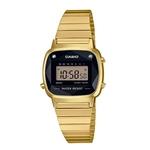 Relogio C a s i o LA670WGAD-1DF Digital Dourado Com Diamantes