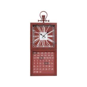 Relógio Calendário Bordeaux Vermelho