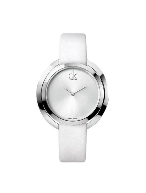 Relógio Calvin Klein Pulseira de Couro Branco