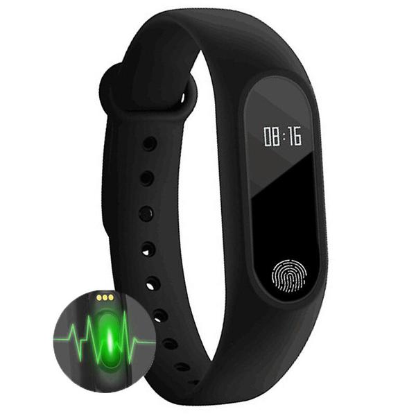 Relógio Cardíaca Health Bracelet M2 Concise Fashion Style - Preto - Smartwatch