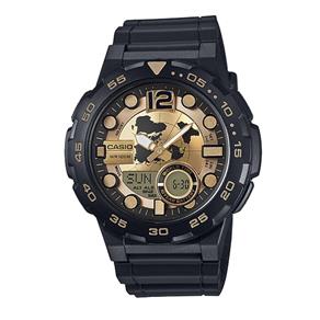 Relógio Casio AEQ-100BW-9AVDF Preto Dourado