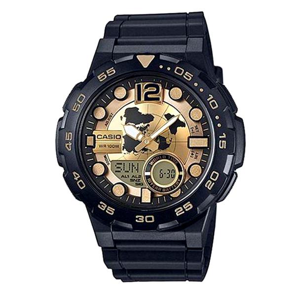 Relógio CASIO AEQ-100BW-9AVDF Resina - Mostrador Dourado