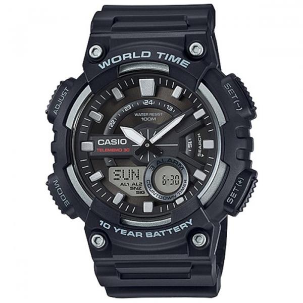 Relógio Casio Aeq-110w-1avdf - Anadigi Preto