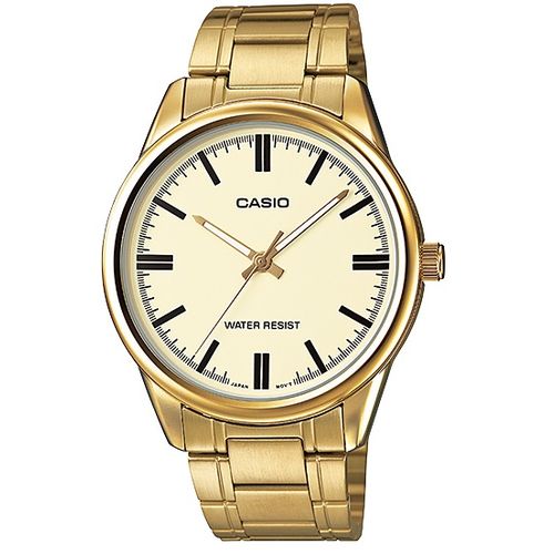 Relógio Casio Collection Mtp-v005g-9audf Amarelo/dourado