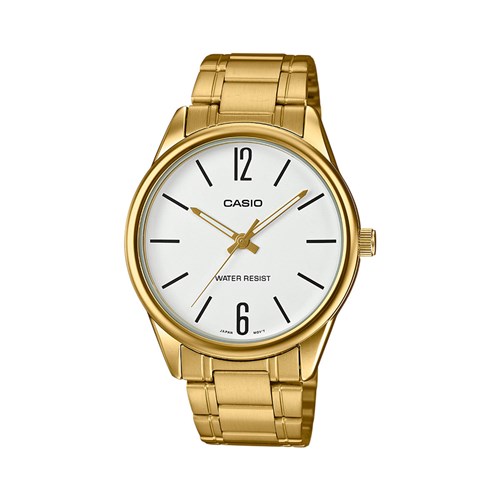 Relógio Casio Collection Unissex Dourado Analógico Mtp-V005g-7Budf