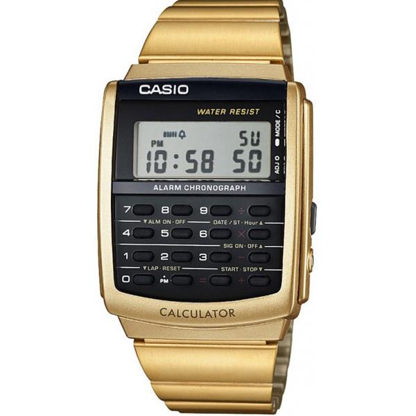 Relógio Casio Data Bank Vintage Calculadora Digital Unissex CA-506G-9ADF