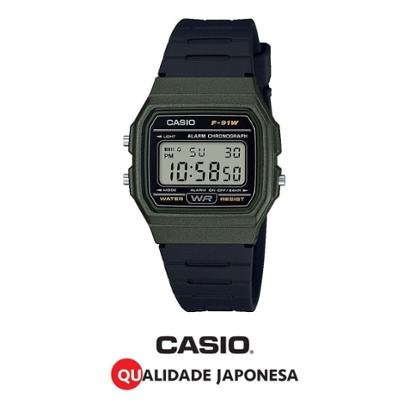 Relógio Casio Digital Feminino F-91WM-3ADF