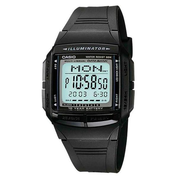 Relógio Casio Digital Masculino Data Bank - DB-36-1AVDF