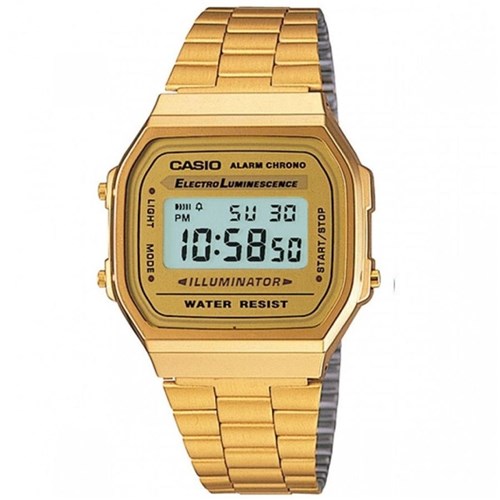 Relógio Casio Digital Vintage Dourado A168wg9wdfu