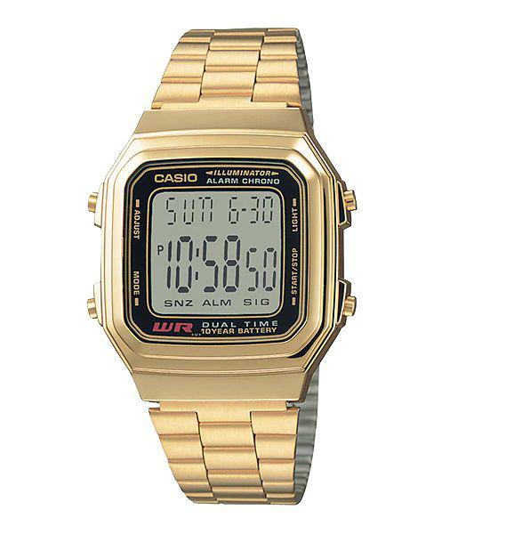 Relógio Casio Digital Vintage Dourado A178wga-1adf-sc