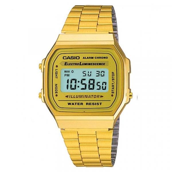 Relógio Casio Dourado Feminino - A168WG-9WDF