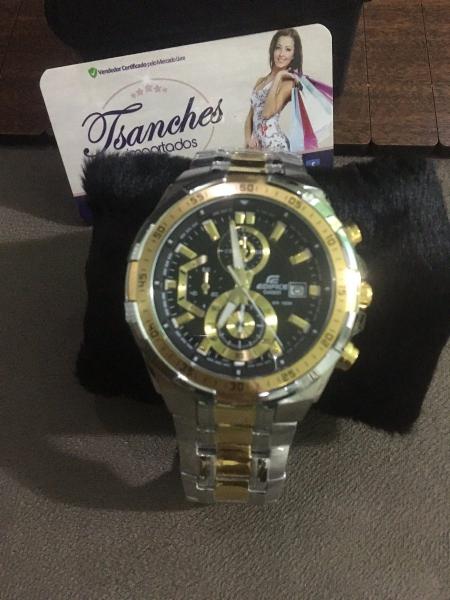 Relógio CASIO Edifice 539 PRATA e Dourado ORIGINAL