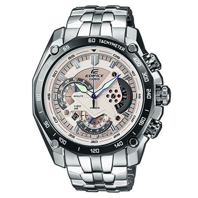 Relógio Casio Edifice Branco Ef 550 Prata Fundo Branco