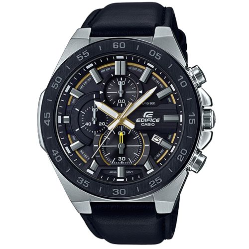 Relógio Casio Edifice Couro Preto Efr-564bl-1avudf