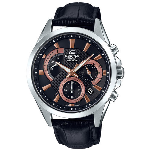 Relógio Casio Edifice Couro Preto Efv-580l-1avudf