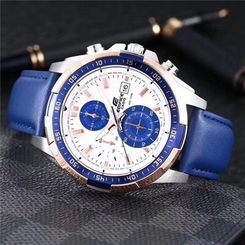 Relogio Casio Edifice Efr-539L-7 Pulseira Couro Super !!