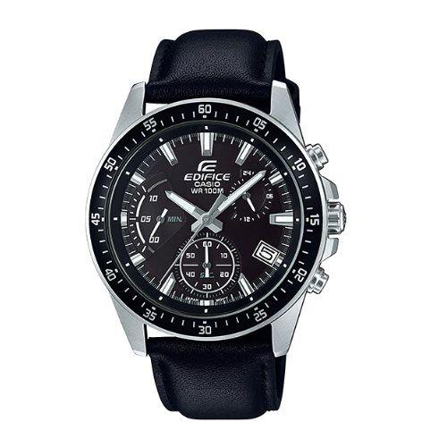 Relógio Casio Edifice Masculino Analógico Couro EFV-540L-1AVUDF