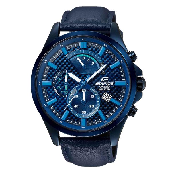 Relógio Casio Edifice Masculino Cronógrafo Analógico EFV-530BL-2AVUDF