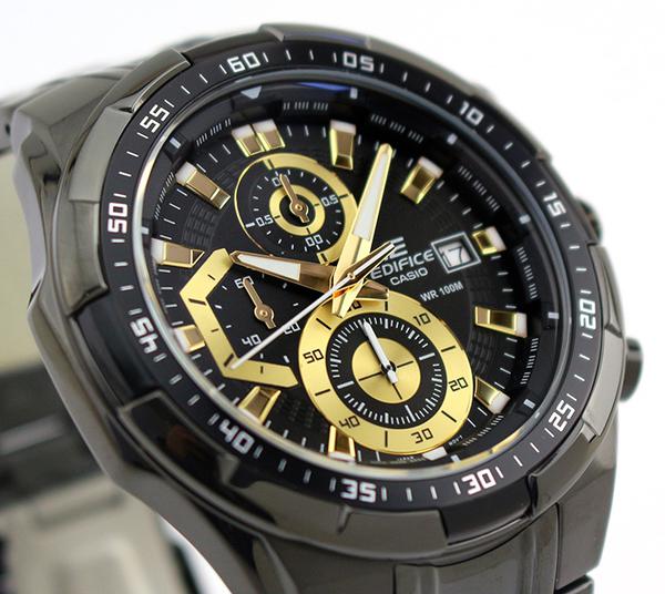 Relógio Casio Edifice Preto com Dourado EFR-539BK-1AVUDF Masculino