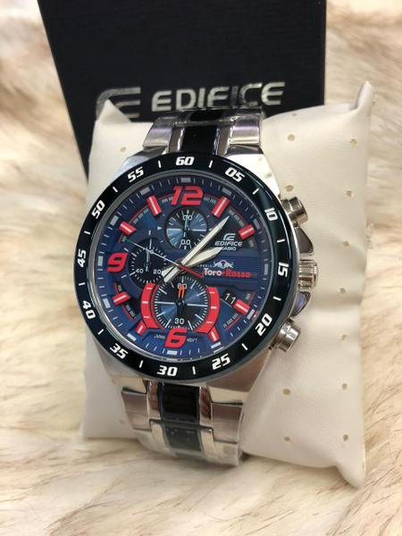 Relogio Casio Edifice Red Bull 5579 Toro Rosso Prata Lançamento