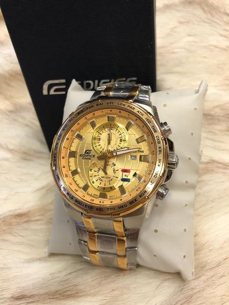 Relogio Casio Edifície Prata e Dourado ORIGINAL Lançamento 2019