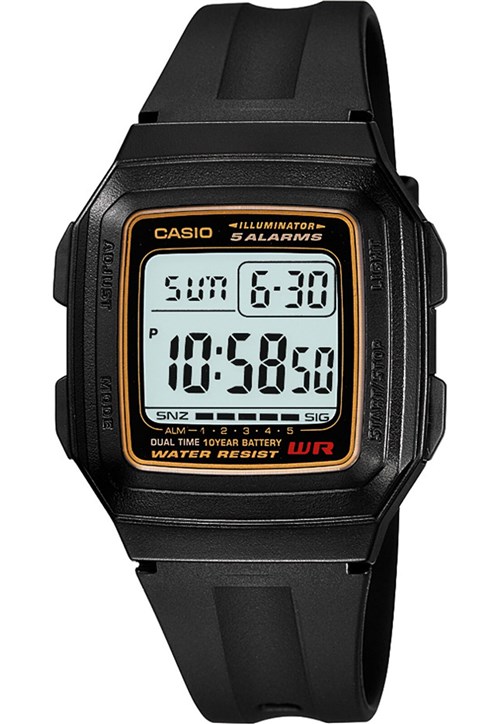 Relógio Casio F-201WA-9ADF Preto