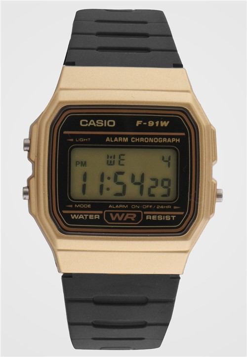 Relógio Casio F-91WM-9ADF Dourado