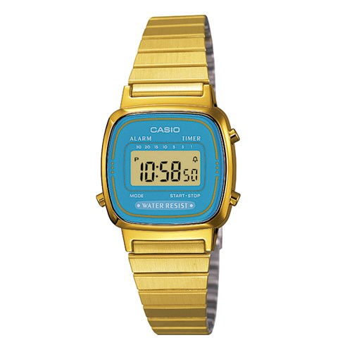 Relógio Casio Feminino Dourado Digital La670wga-2Df