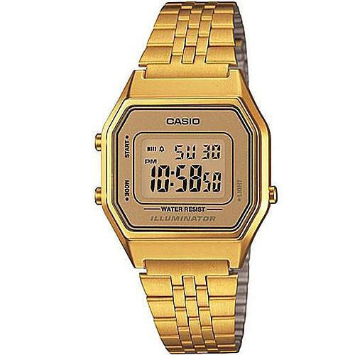 Relógio Casio Feminino LA680WGA 9DF Dourado Original